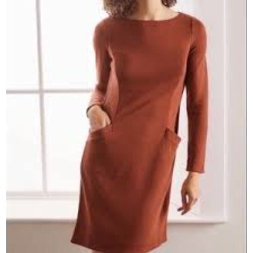 Boden Jasmine Ottoman Brown Textured Sheath Dress • Size 2P